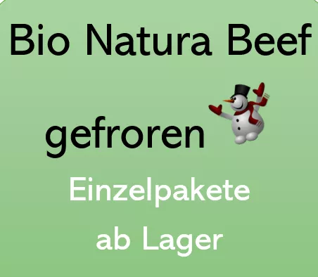 GEFRORENES Bio Natura Beef EINZELPAKETE -4 Wochen AQUA AGED gelagert & ab Lagerbestand